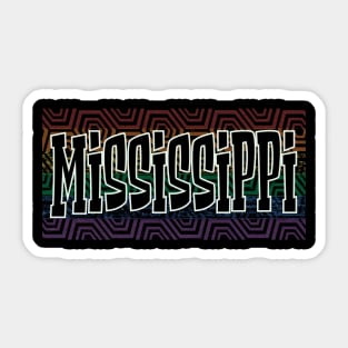 LGBTQ PATTERN USA MISSISSIPPI Sticker